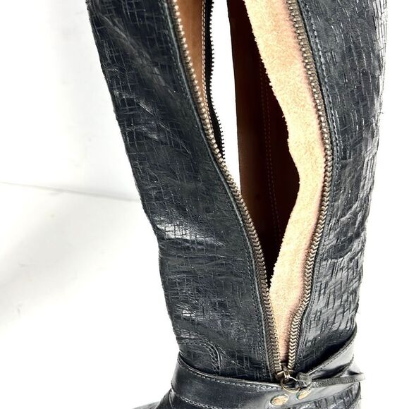 UGG Collection Nicoletta Scored Over-the-Knee Black Leather Boot size 6 1/2 - Picture 9 of 16